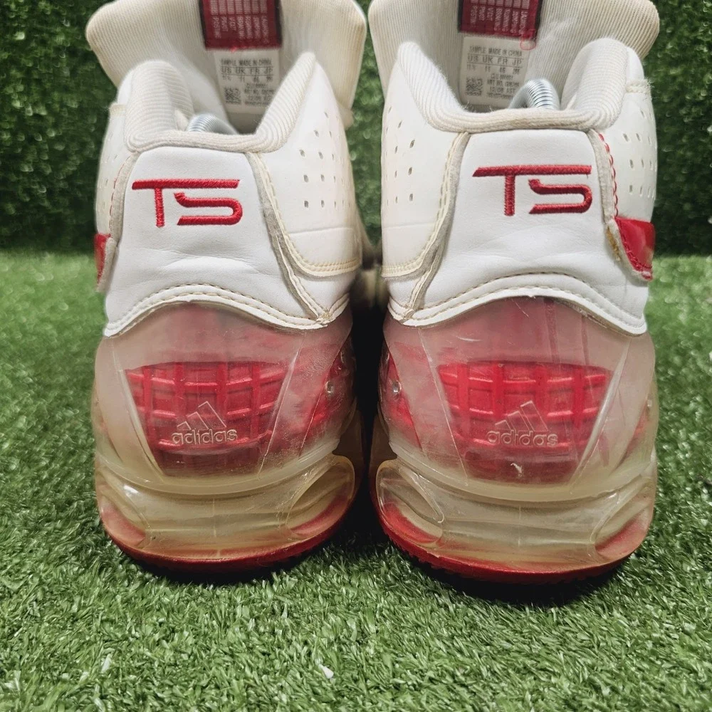 Adidas TS Bounce Commander Team White Red Athletic Basketball Sneakers Mens 11.5